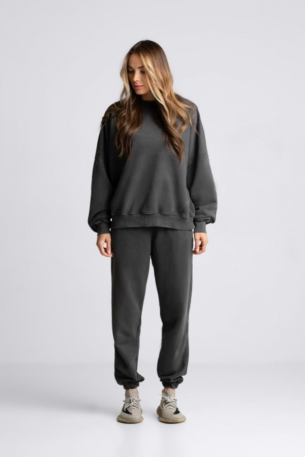 Bluza damska oversize - grafit 1