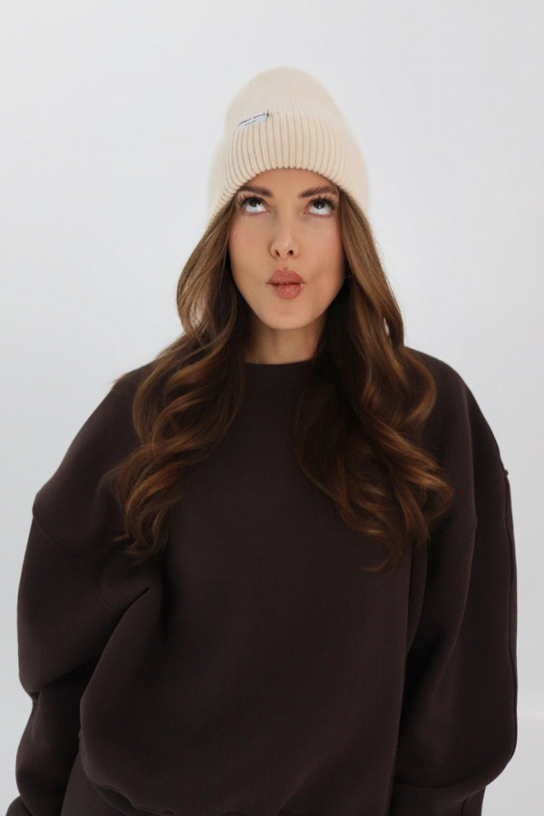 Czapka wełniana BEANIE - beżowy 1