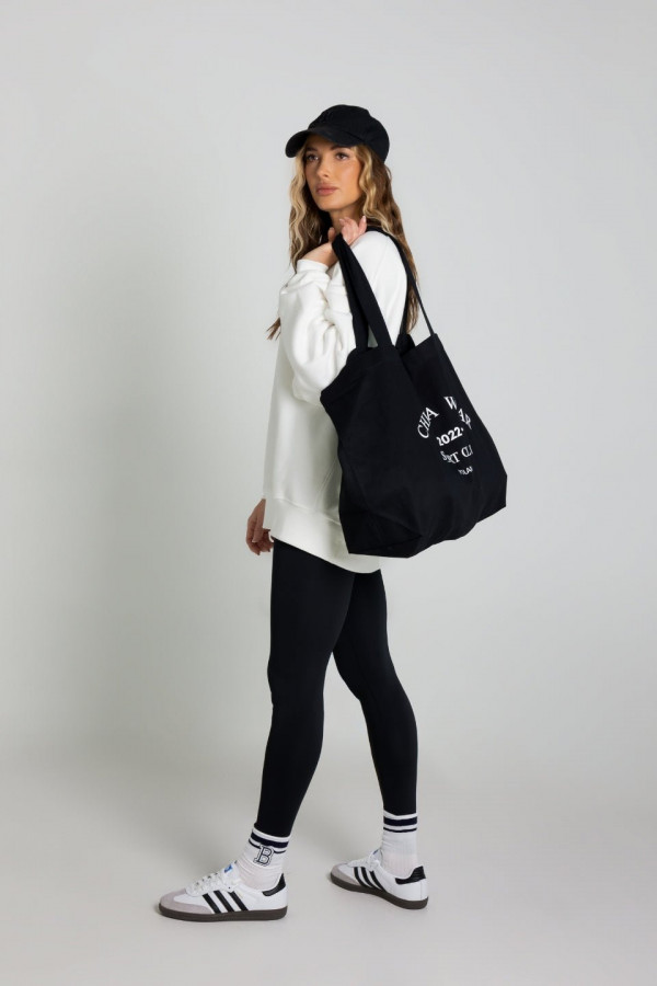 Torba TOTE typu shopper SPORT CLUB - czarny 1