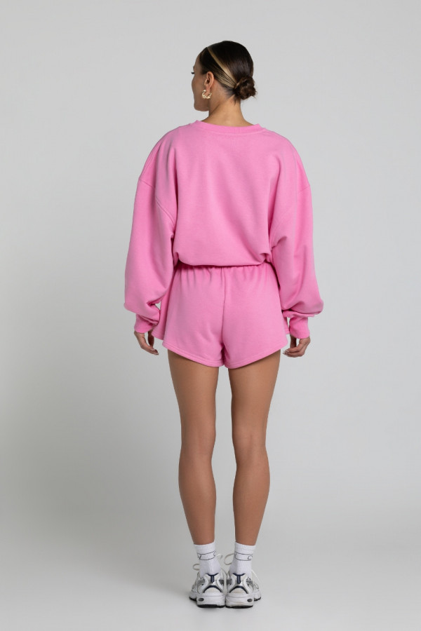 Bluza damska oversize - różowy 2