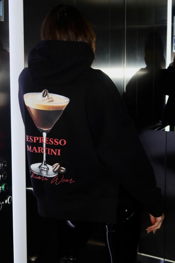 Bluza damska kaptur ESPRESSO MARTINI - czarny 3