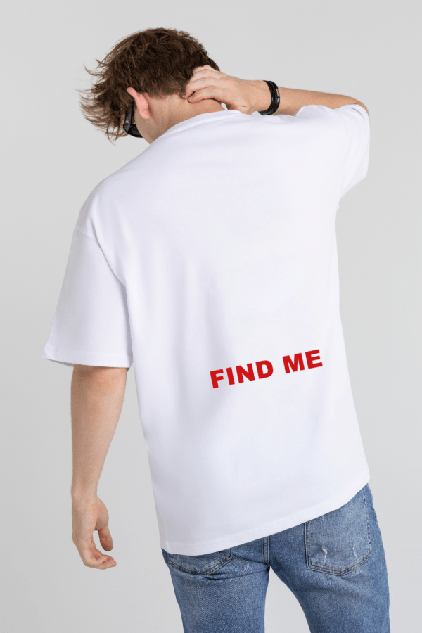 T-shirt męski bawełniany oversize TINDER - biały 2