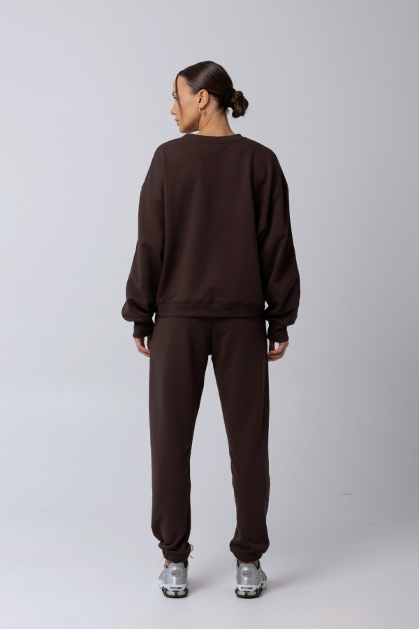Bluza damska oversize CALIFORNIA - brązowy 2