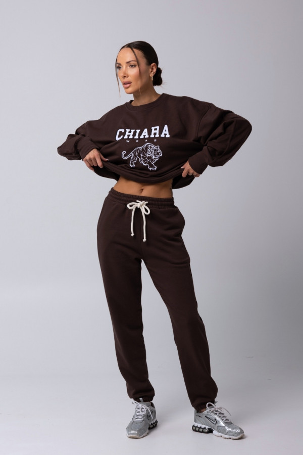 Bluza damska oversize GO TIGER - brązowy 4