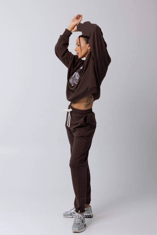 Bluza damska oversize GO TIGER - brązowy 6