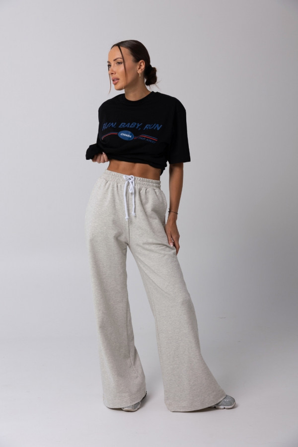 T-shirt bawełniany oversize RUN BABY - czarny 5