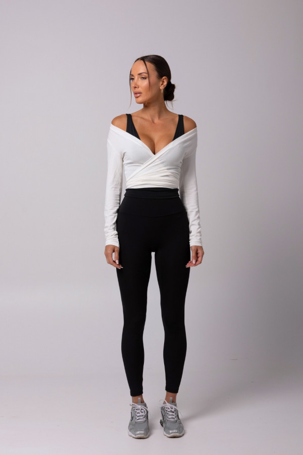 Longsleeve sportowy PILATES GIRL - biały 1