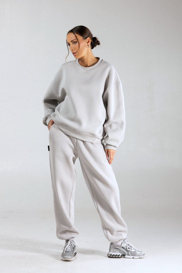 Bluza damska oversize - gołębi (jasny szary) 2