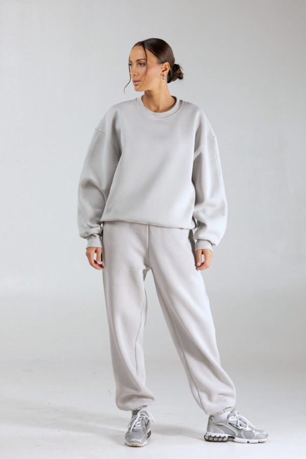 Bluza damska oversize - gołębi (jasny szary) 5