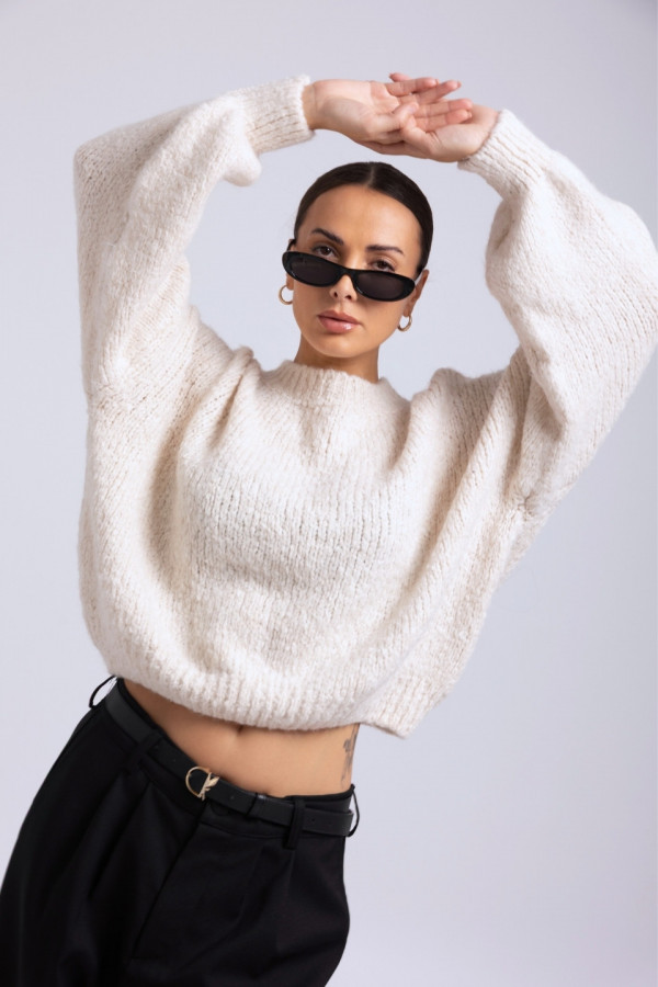 Sweter LOOPY - ecru 1