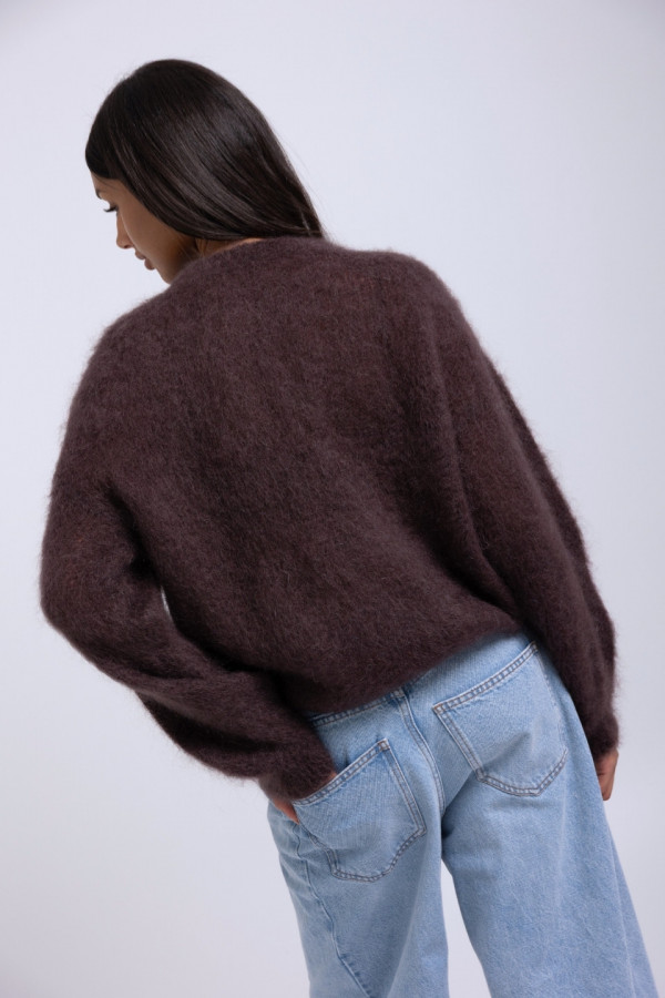 Sweter moher CUSHY- brązowy 2