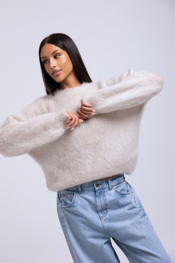 Sweter alpaka COZY - ecru 2