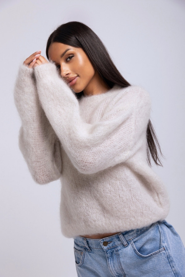 Sweter alpaka COZY - ecru 3