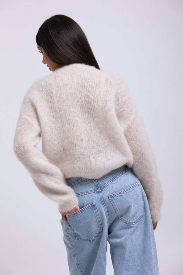 Sweter alpaka COZY - ecru 4