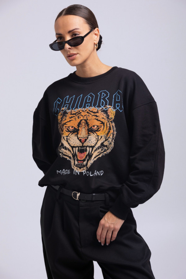 Bluza damska oversize ROAR - czarny 2