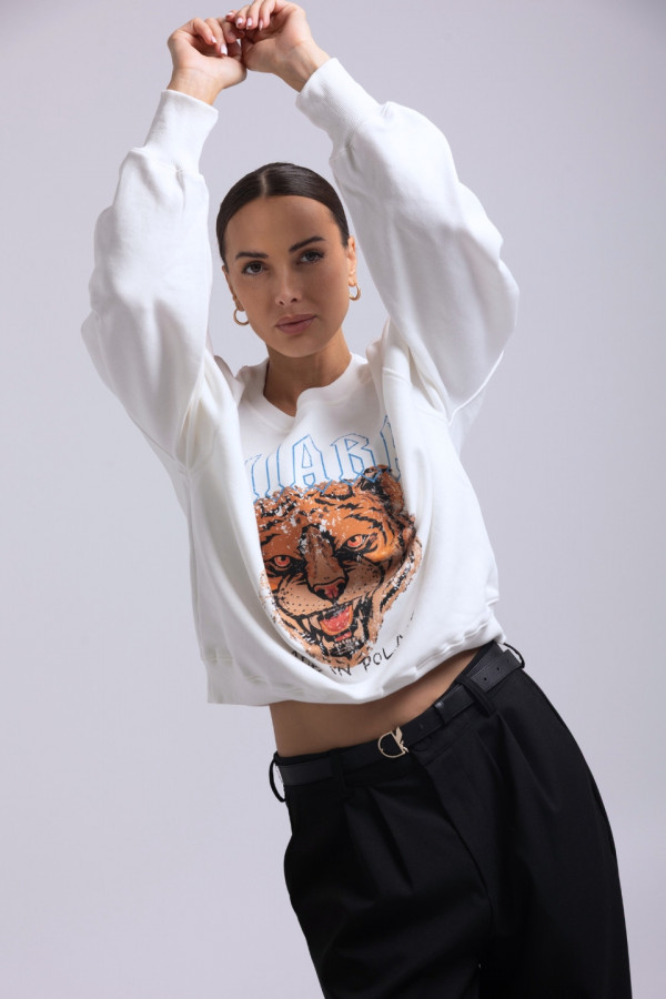 Bluza damska oversize ROAR - biały 3
