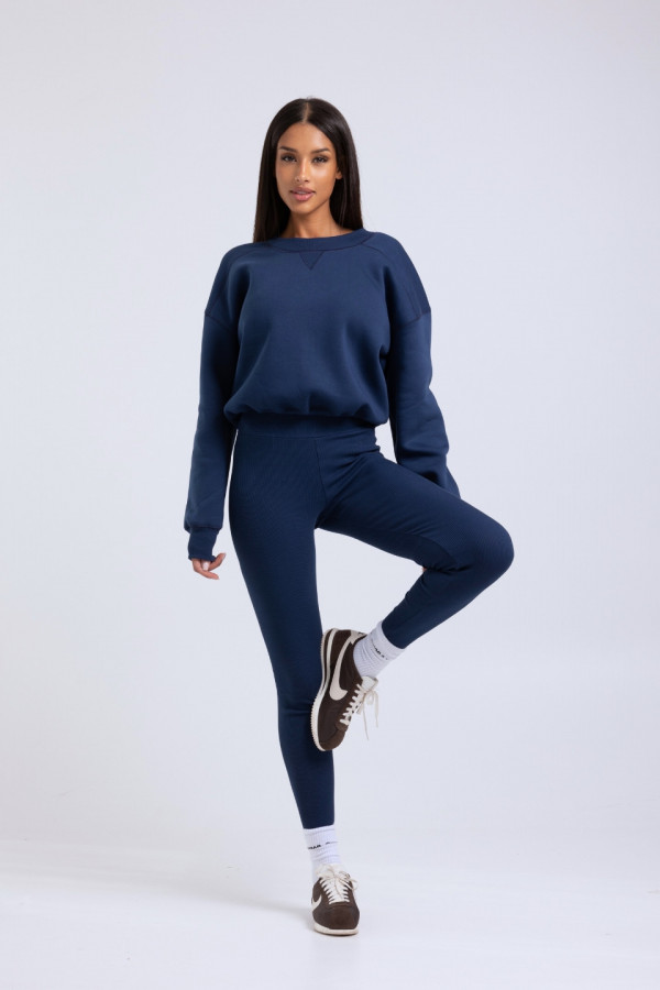 Bluza damska boxy - granatowy 2