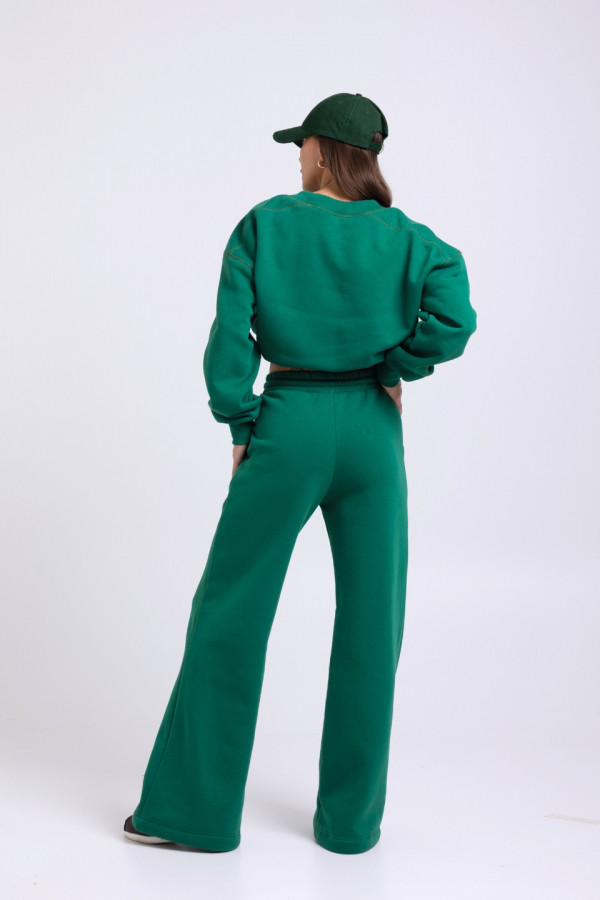 Bluza damska boxy - butelkowa zieleń 3