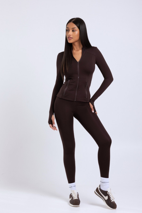 Legginsy X push-up - brązowy 1
