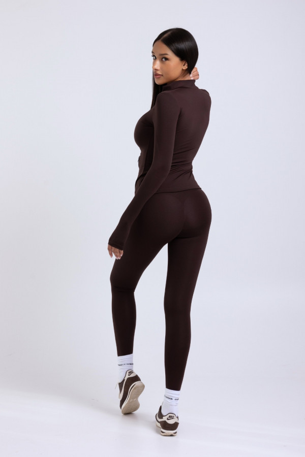 Legginsy X push-up - brązowy 3