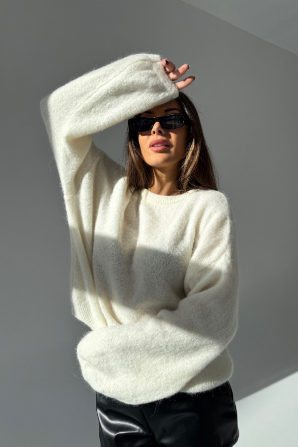 Sweter alpaka COZY - ecru