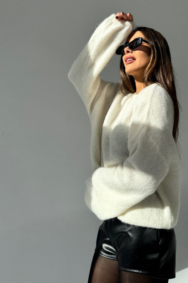 Sweter alpaka COZY - ecru 3