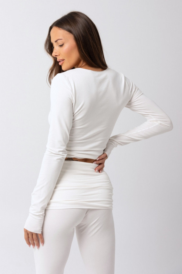 Longsleeve RAW nadruk CHIARA - biały 5